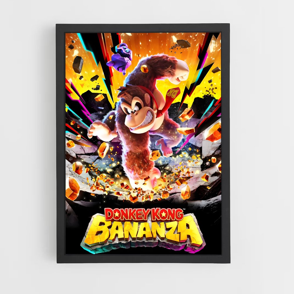 Poster Donkey Kong: L'Avènement du Gorille – affiche Mario (vue 2)